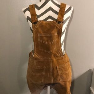 Vintage suede overalls